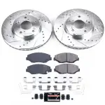 K1043 - : Z23 Daily Driver Carbon-Fiber Ceramic Brake Pad and Drilled &amp; Slotted Rotor Kit for PowerStop Image