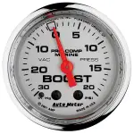 20077435 - : GAUGE, VAC/BOOST, 2 1/16", 30INHG-20PSI, MECHANICAL, MARINE CHROME for AutoMeter Image