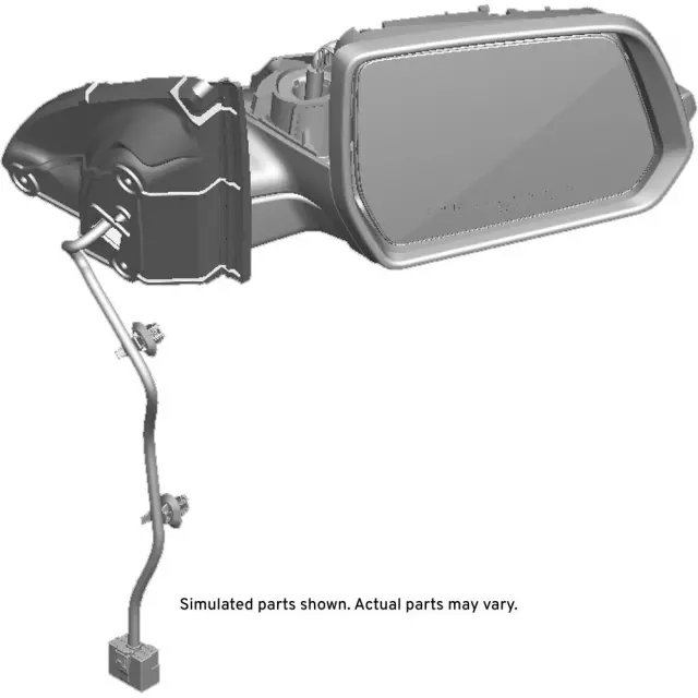 84443071 - : Black Passenger Side Outside Rear-view Mirror for GM Image
