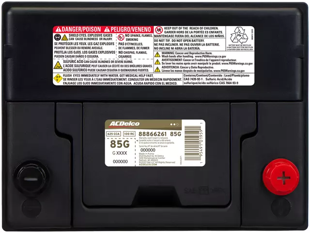 85G - Electrical: ACDelcoâ„¢ Vehicle Battery for Buick: LaCrosse | Cadillac: XLR | Chevrolet: Aveo, Aveo5, Corvette, Impala, Monte Carlo, Tracker | Pontiac: Grand Prix, GTO Image