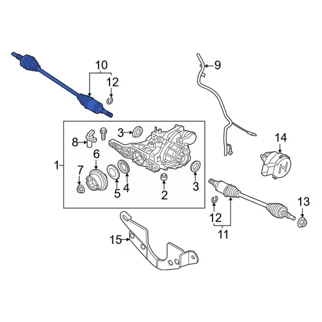 PX6Z4K138C - Universals &amp; Rear Axle: Axle Shafts for Ford: Bronco Sport, Escape Image