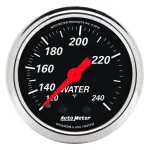 1432 - : GAUGE, WATER TEMP, 2 1/16", 120-240?F, MECH, DESIGNER BLACK for AutoMeter Image