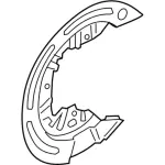 KB3Z2C028A - Brakes: Splash Shield for Ford Image