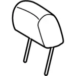 D2BZ54611A08DF - Body: Headrest for Ford: Fiesta Image