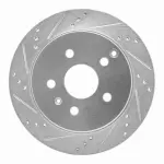 63148058L - : DFC Brake Rotor - Drilled and Slotted - Silver for DYNAMIC FRICTION Image