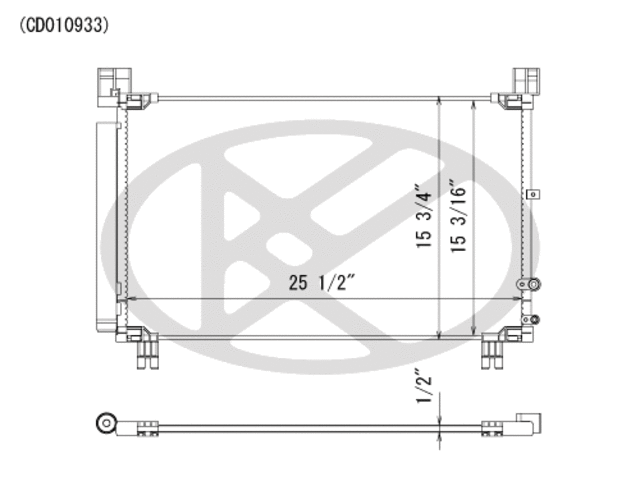 CD010933 - : Koyorad A/C Condenser for Koyo Image