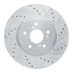 63159064R - : DFC Brake Rotor - Drilled and Slotted - Silver for DYNAMIC FRICTION Image