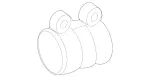 9954702 - Exhaust System: Pipe Clamp, Exhaust Sys for Mercedes-Benz: 220a, A220, C240, CLA250, GLA250, GLB250, GLE350, GLE450e, SL400, SL450, SL550 Image