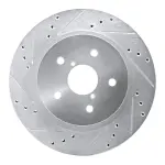 63113028L - : DFC Brake Rotor - Drilled and Slotted - Silver for DYNAMIC FRICTION Image