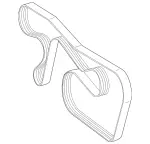 39937296 - : V-Ribbed Belt for Mercedes-Benz Image