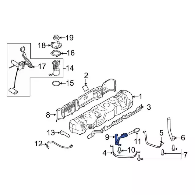 Fuel Tank Filler Neck - Ford (LK4Z-9034-F)