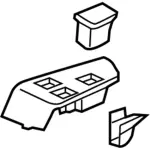 FA1Z14527AD - Body: Switch Bezel for Lincoln: MKX, Nautilus Image