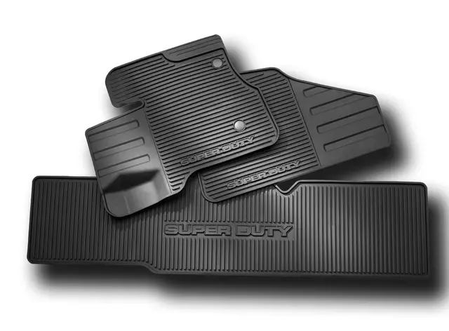 2012-2015 Ford F-250 F-350 Super Duty All Weather Viynl Rubber Floor Mats OEM - Ford (DC3Z-2813300-A)