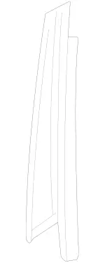 2536901400 - Rear Doors: Trim Molding for Mercedes-Benz Image