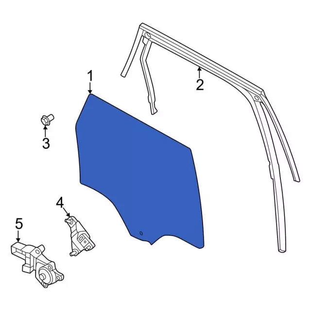 Door Glass - Ford (M1PZ-7821411-C)