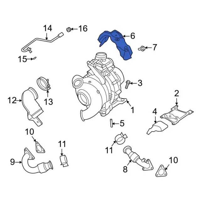 LC3Z9G478A - Engine: Upper Shield for Ford: F-250 Super Duty, F-350 Super Duty, F-450 Super Duty, F-550 Super Duty Image