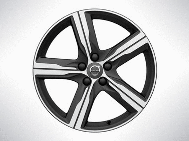 31445302 - Wheels: 18-Inch 5-Spoke Matte Black Diamond Cut Alloy for Volvo Image