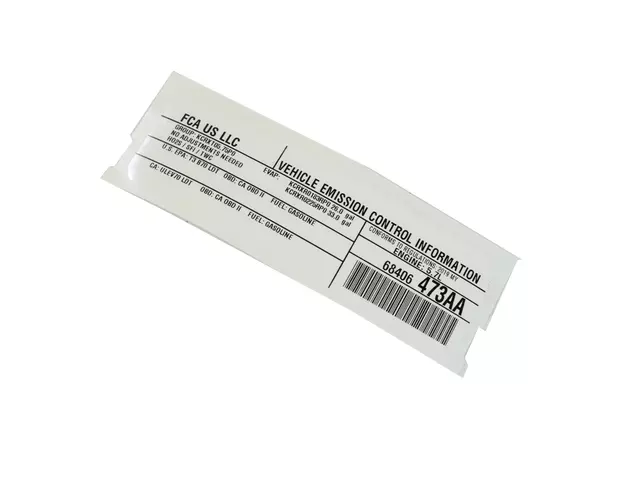 68406473AA - Labels: Vehicle Emission Control Information Label, Canada, Us for Mopar Image