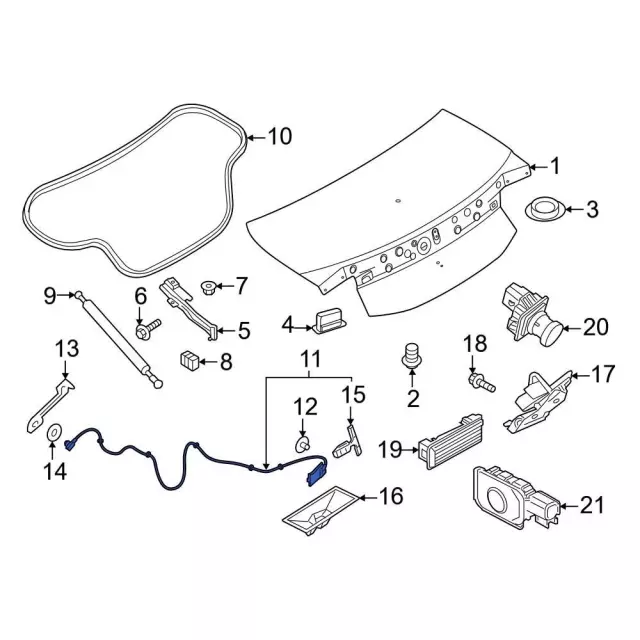 PR3Z-6340700-A - Trunk Lid 2024-2025 Ford Mustang | Ford Parts Direct