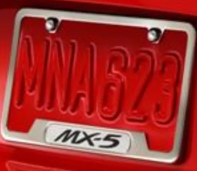 83D12 - Exterior: License Plate Frame, Mx-5 Logo for Mazda Image