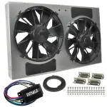 66838 - : Powerpack - High Output Dual 12" RAD Fan/Alum Shroud Kit w/ PWM Controller for Derale Image