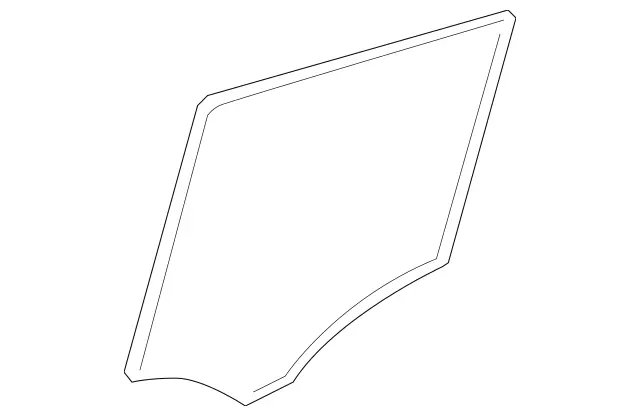 1647350100 - Rear Doors: Side Window Pane for Mercedes-Benz: ML320, ML350, ML450, ML500, ML550, ML63 AMG Image