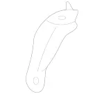 2036262414 - Cowl, Front Panel: Holder for Mercedes-Benz: 180C, C230, C320 Image