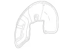 1664210120 - Brake System: Brake Cover Plate for Mercedes-Benz Image