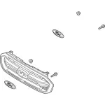 KB3Z8200H - Body: 2019-2023 Ford Ranger - Grille for Ford: Ranger Image