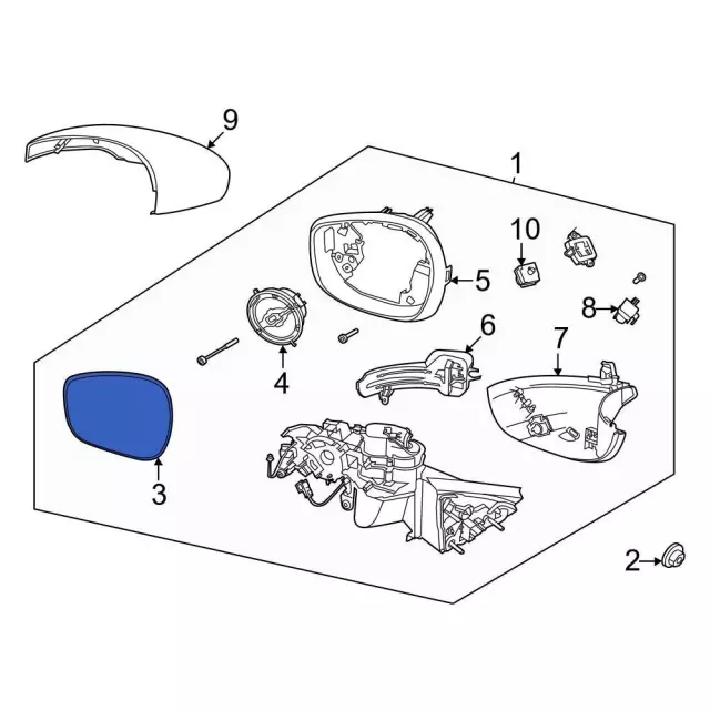 LJ8Z17K707B - : Mirror Glass for Ford: Mustang Mach-E Image
