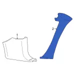 XR3Z7603599AAA - Body: Windshield Pillar Trim for Ford: Mustang Image