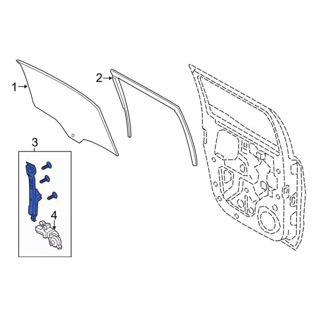 AB3Z2627000F - Body: Window Regulator for Ford Image