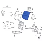 7L3Z1864417FA - Body: Seat Back Cover for Ford: F-150 Image