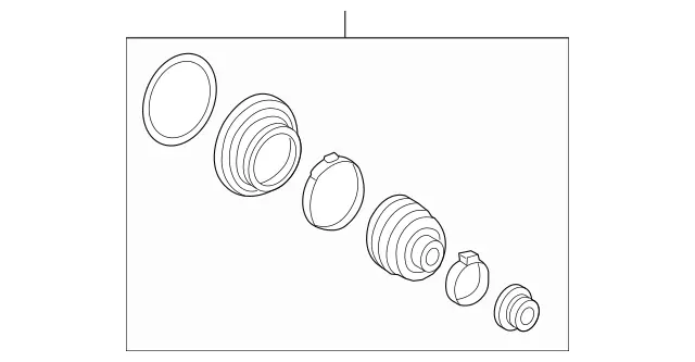 3571000 - Rear Axle: Repair Kit, Boot for Mercedes-Benz: Maybach S650, S63 AMG, S65 AMG, SL63 AMG, SL65 AMG Image image