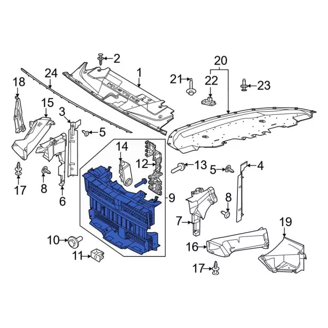 Shutter Assembly Radiator Control - Ford (PR3Z-8475-D)