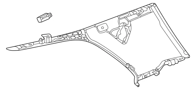 16769074019051 - : Body D-Pillar Trim Panel for Mercedes-Benz Image