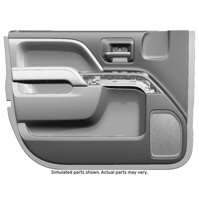 84354284 - : Gray Front Driver Side Door Trim for Chevrolet: Silverado 1500, Silverado 2500 HD, Silverado 3500 HD | GMC: Sierra 1500, Sierra 2500 HD, Sierra 3500 HD Image