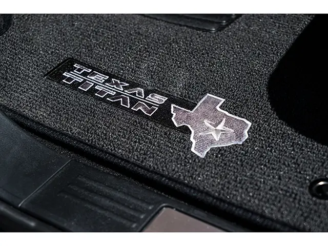 999E2W4003 - Interior: Carpeted Floor Mats - Texas TITAN (3-piece / Black) for Nissan: TITAN, TITAN XD Image