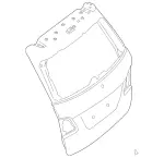 1667400305 - Rear-End Door: Rear Door for Mercedes-Benz: GLE300d, GLE350, GLE400, GLE63 AMG, ML250, ML350, ML400, ML550, ML63 AMG Image