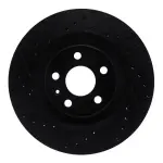 63327052L - : DFC Brake Rotor - Drilled and Slotted - Black for DYNAMIC FRICTION Image