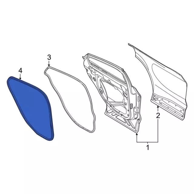 LJ8Z58253A10C - Body: Weather-strip On Body for Ford: Mustang Mach-E Image