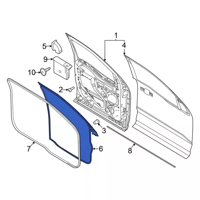 ML3Z1820531B - Body: Door Weather-strip for Ford: F-150, F-250 Super Duty, F-350 Super Duty Image