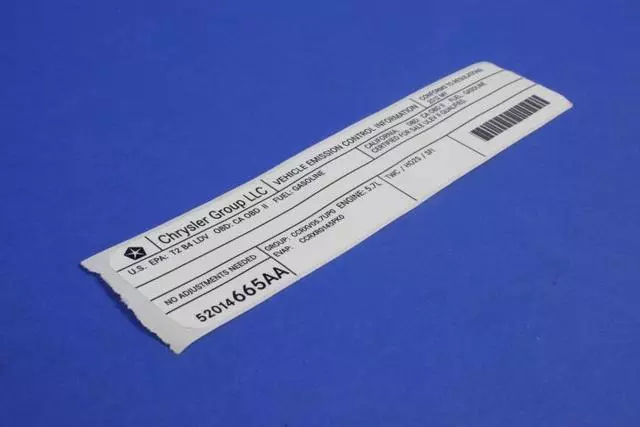 Veci Label Label - Mopar (52014665AA)