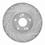 63158012R - : DFC Brake Rotor - Drilled and Slotted - Silver for DYNAMIC FRICTION Image