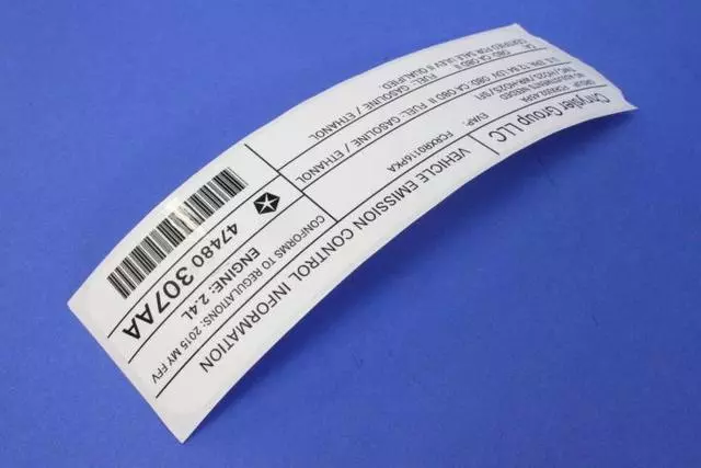 Vehicle Emission Control Information Label - Mopar (47480307AA)