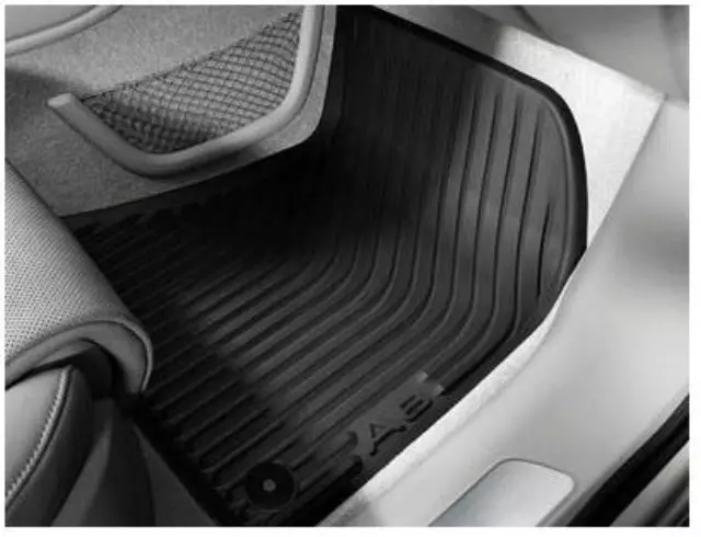 4H1061221041 - Interior: 2011-2018 Audi S8 A8 Quattro Front All Weather Floor Area Mats Set Of 2 Black for Audi: A8 Quattro, S8 Image