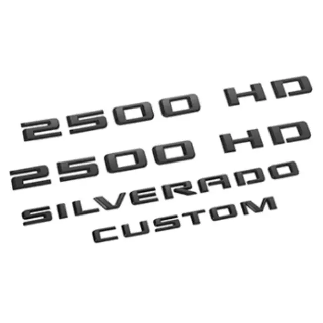 84806909 - Exterior: Silverado 2500 HD Custom Emblems - Black for GM Image