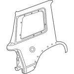 3L2Z7827841DA - Body: Quarter Panel for Mercury: Mountaineer Image