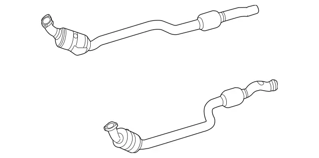 2074905219 - Exhaust System: Exhaust Gas Line for Mercedes-Benz: E550 Image image