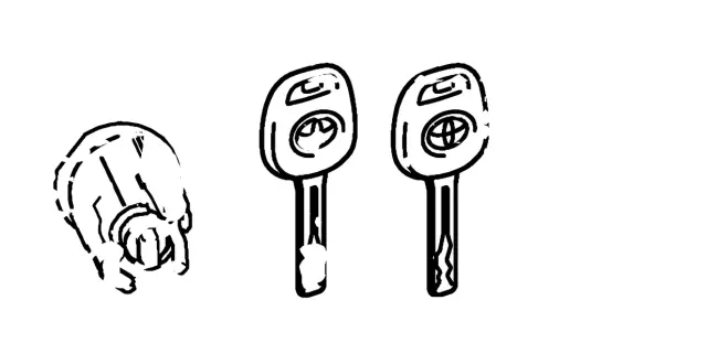69057K0020 - : Ignition Lock Cylinder Set for Toyota Image